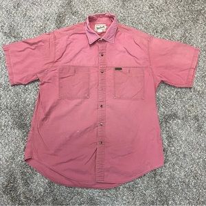 Woolrich shirt mens large red short sleeve button down‎ casual outdoors western